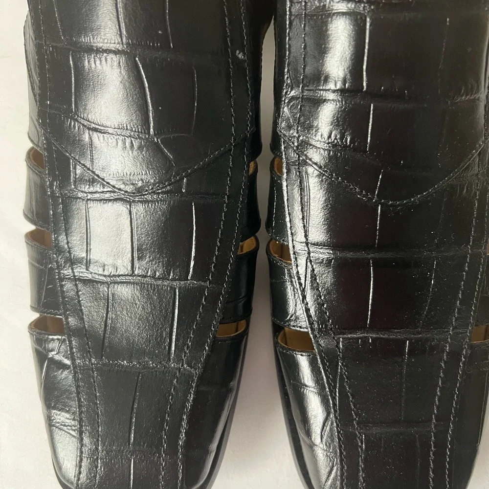 Liberty Zeno Men’s Black Dressy Loafers with Glossy Leather Finish, Size 13, New